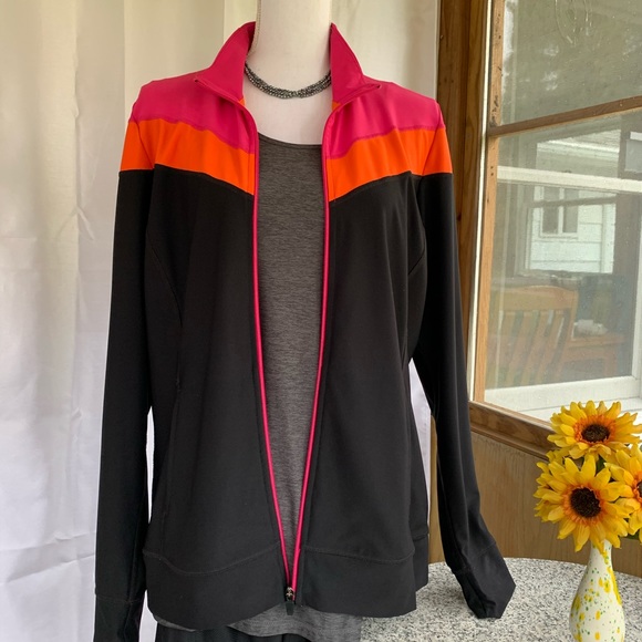 Xersion Women's Jacket - Black, Pink, and Orange - Picture 4 of 7